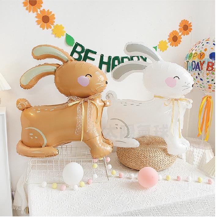 ★現貨-台灣★兔子氣球 可愛小兔兔氣球 生日布置 周歲 氣球布置 動物 動物氣球 畢業 兔寶寶 生日佈置 派對 慶生 禮-細節圖5
