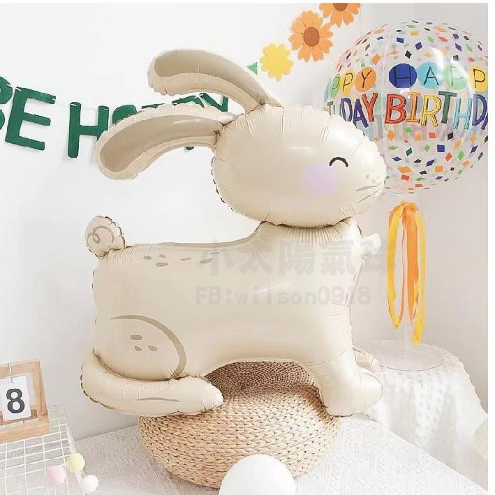 ★現貨-台灣★兔子氣球 可愛小兔兔氣球 生日布置 周歲 氣球布置 動物 動物氣球 畢業 兔寶寶 生日佈置 派對 慶生 禮-細節圖6