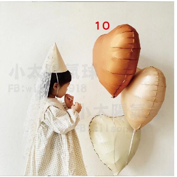 ★現貨-台灣★奶油色 焦糖色 奶茶色 愛心氣球 鋁箔星星 森林系布置 韓風 咖啡色 杏仁色 白色 氣球布置 咖費色拉旗-細節圖5