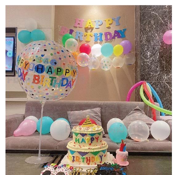 ★現貨-台灣★4D生日圓球 22吋 正圓 立體氣球 生日佈置 氣球布置 抓週 周歲 小雛菊 透明圓球 網美照 網紅背景-細節圖6