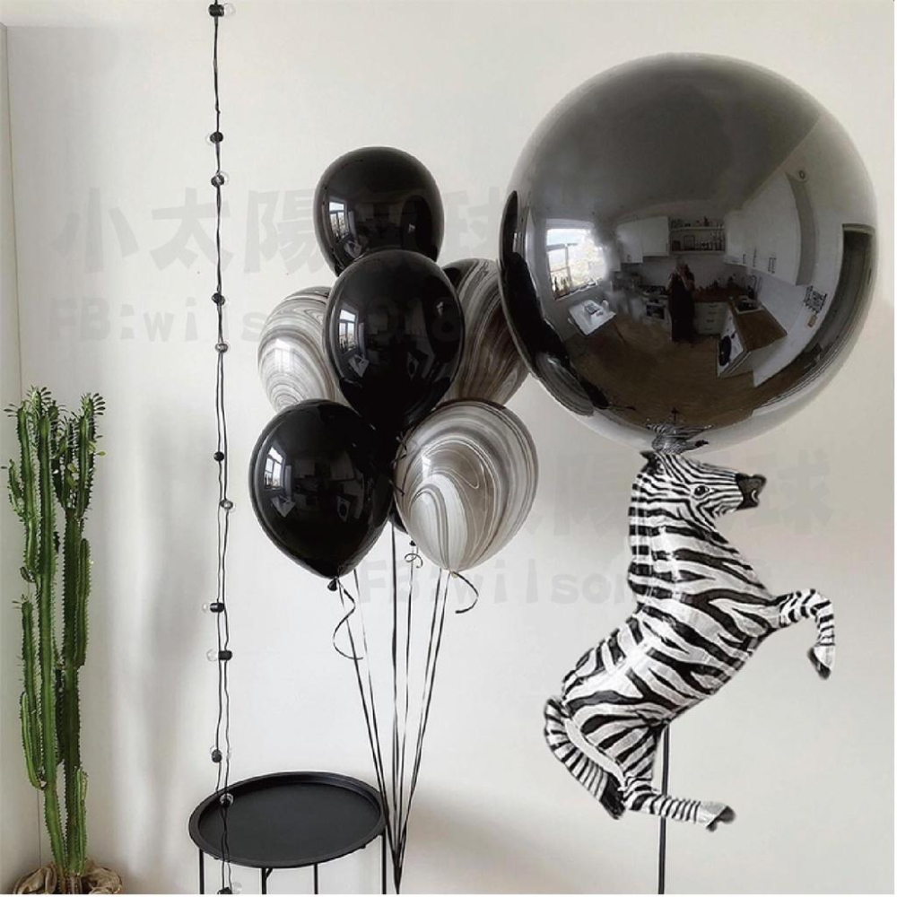 ★現貨-台灣★/斑馬氣球 氣球布置 幼兒園佈置  動物 鋁箔氣球 派對 慶生 生日氣球 金色氣球 黑色氣球 白色氣球-細節圖2