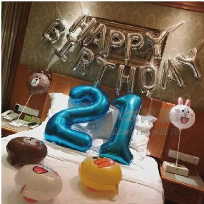 ★現貨-台灣★藍色數字氣球  16 32 40吋 數字氣球 美版 生日氣球 氣球 布置 生日 歲數氣球 網美 網紅-細節圖2