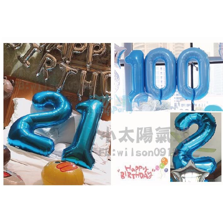 ★現貨-台灣★藍色數字氣球  16 32 40吋 數字氣球 美版 生日氣球 氣球 布置 生日 歲數氣球 網美 網紅-細節圖9