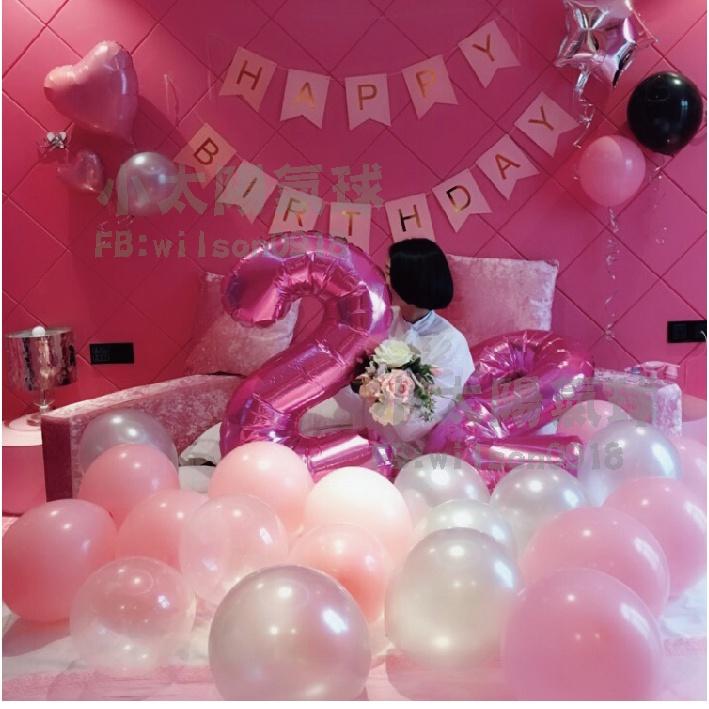 ★現貨-台灣★粉色數字氣球  16 32 40吋 數字氣球 桃色 美版 生日氣球 氣球 布置 生日 歲數氣球 網美 網紅-細節圖2