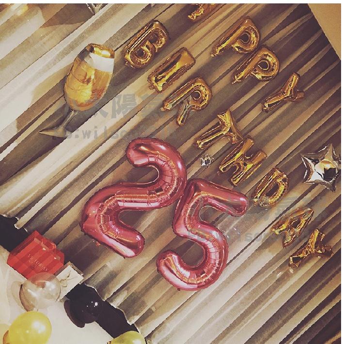 ★現貨-台灣★粉色數字氣球  16 32 40吋 數字氣球 桃色 美版 生日氣球 氣球 布置 生日 歲數氣球 網美 網紅-細節圖6