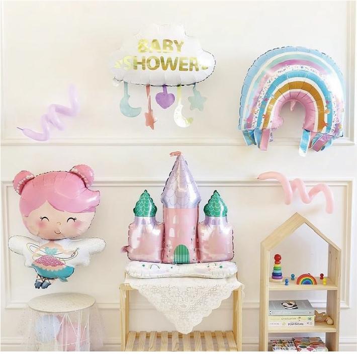 ★現貨-台灣★性別氣球 性別揭示 站立 問號氣球 周歲佈置 寶寶氣球 城堡氣球 派對 生日 36吋爆破氣球 站立氣球-細節圖9