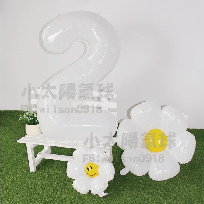 ★現貨-台灣★白色數字氣球 16 32 40吋 數字氣球 白色 美版 生日氣球 氣球 布置 生日 歲數氣球 網美 網紅-細節圖4