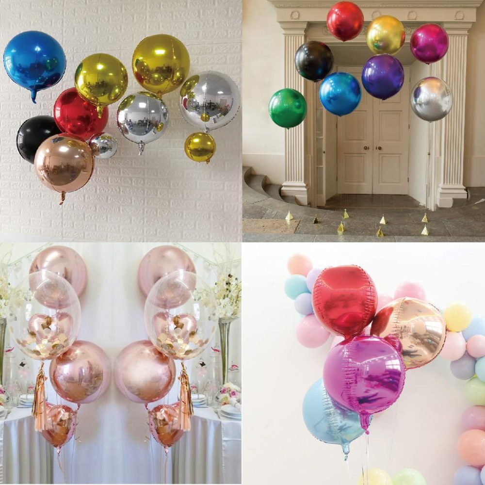 ★現貨-台灣★D圓球/22吋/漸變色/獨角彩色/生日佈置/氣球/馬卡龍/金屬色/彩色/婚禮佈置/婚拍氣球/周歲/金色-細節圖5