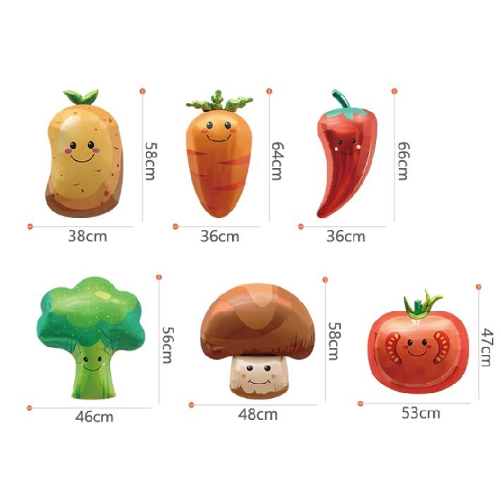 ★現貨-台灣★/水果氣球 蔬菜櫻桃 葡萄 紅蘿蔔 玉米 香蕉 番茄 橘子 草莓 花椰菜 氣球佈置 西瓜 鳳梨 檸檬 榴槤-細節圖4