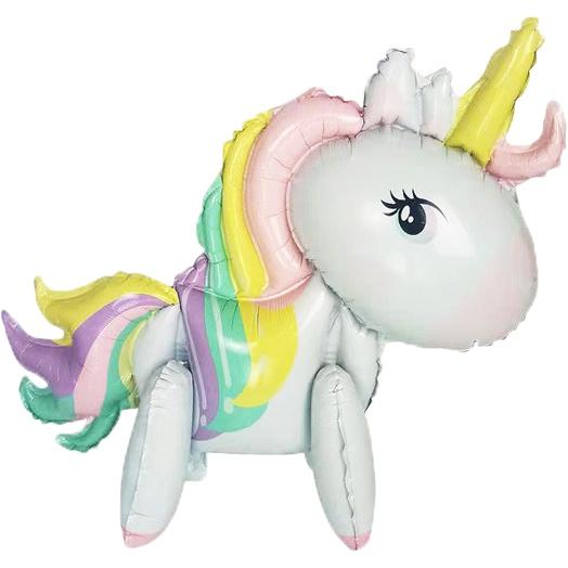 ★現貨-台灣★/獨角馬氣球 彩虹馬 4D站立氣球 獨角獸/小馬/鋁箔氣球/生日/生日佈置/婚禮/求婚/周歲/站立-細節圖2