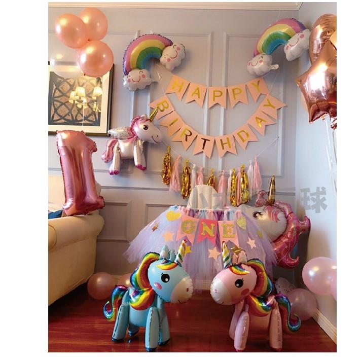★現貨-台灣★/獨角馬氣球 彩虹馬 4D站立氣球 獨角獸/小馬/鋁箔氣球/生日/生日佈置/婚禮/求婚/周歲/站立-細節圖9