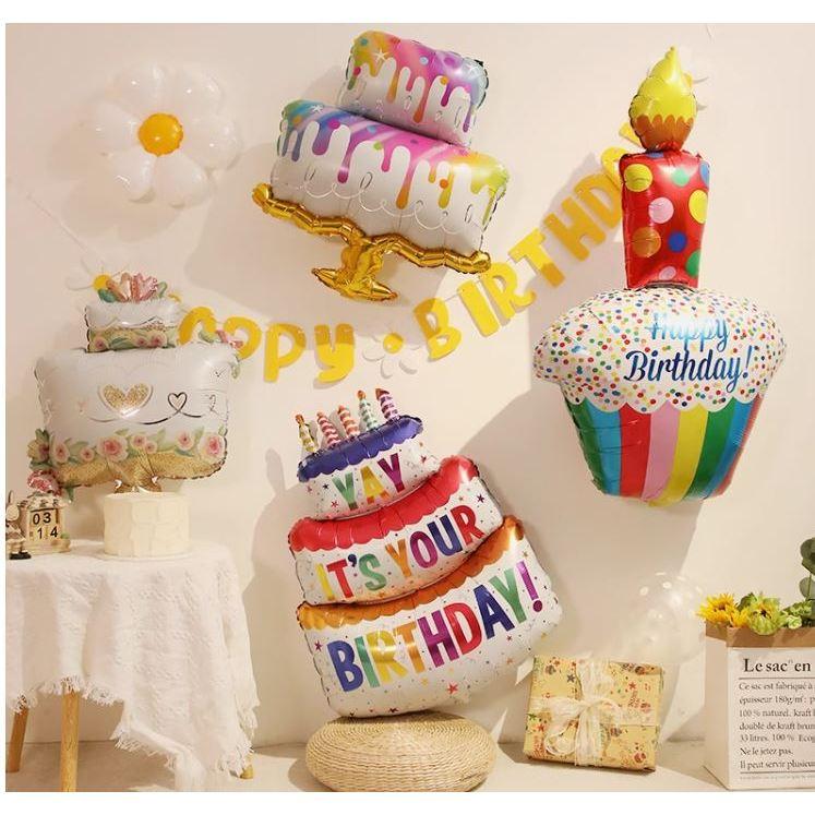 ★現貨-台灣★ 生日蛋糕氣球 生日布置 KTV生日佈置 周歲佈置 生日佈置 周歲布置 氣球 布置 派對 三層蛋糕 熊氣球-細節圖2