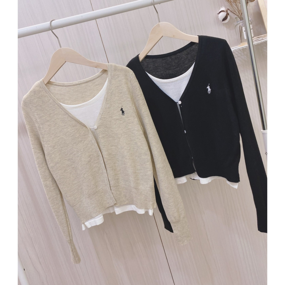 S.C 優衣館 秋冬新款 韓版 假二件 針織上衣 釦可開 上班族必備款 新鮮人穿搭 氣質女孩 圓領 長袖 現貨女裝-細節圖3