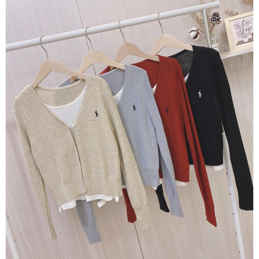 S.C 優衣館 秋冬新款 韓版 假二件 針織上衣 釦可開 上班族必備款 新鮮人穿搭 氣質女孩 圓領 長袖 現貨女裝-細節圖8