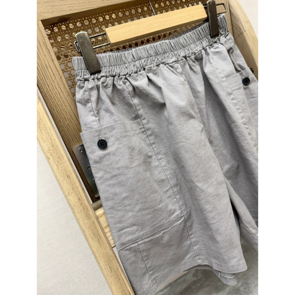 S.C優衣館 夏季必備 棉麻短褲 彈性腰圍 多色可選 舒適好穿 修飾腿型 短褲 涼爽 女短褲 休閒褲 現貨 女裝-細節圖5