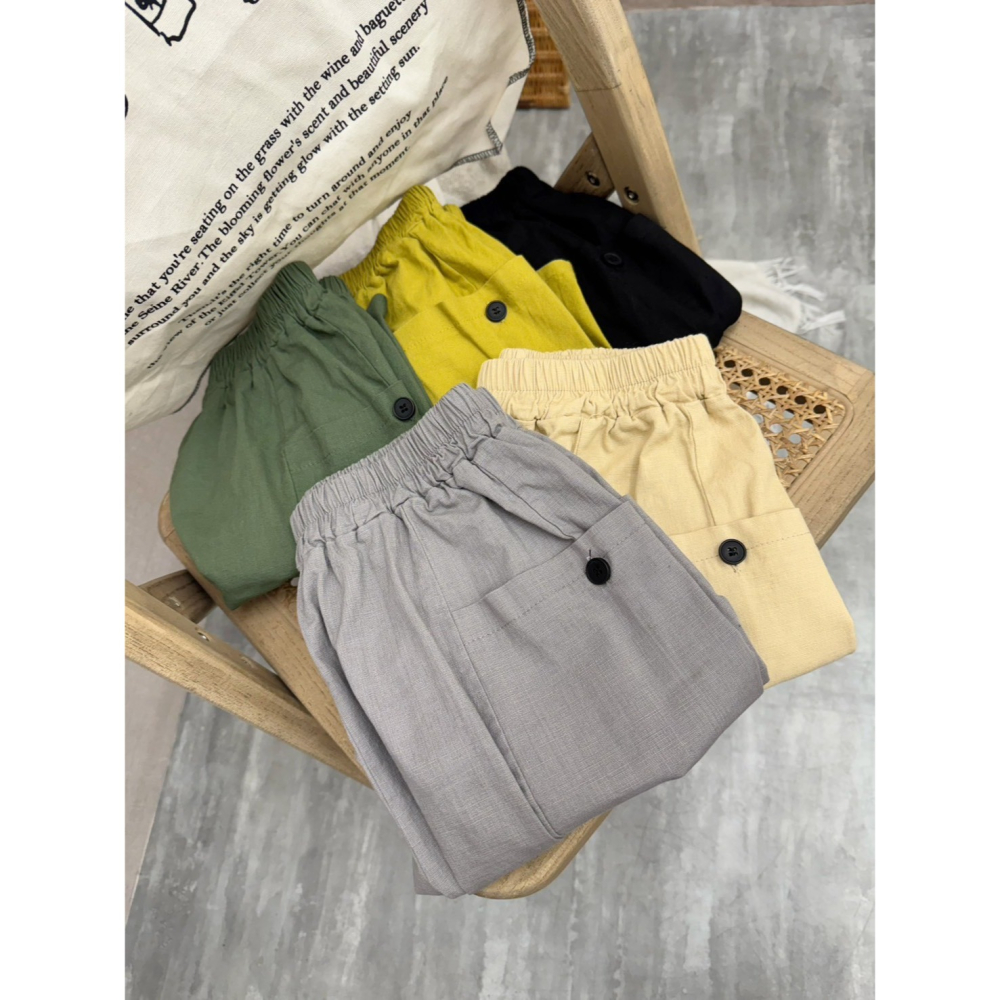 S.C優衣館 夏季必備 棉麻短褲 彈性腰圍 多色可選 舒適好穿 修飾腿型 短褲 涼爽 女短褲 休閒褲 現貨 女裝-細節圖7