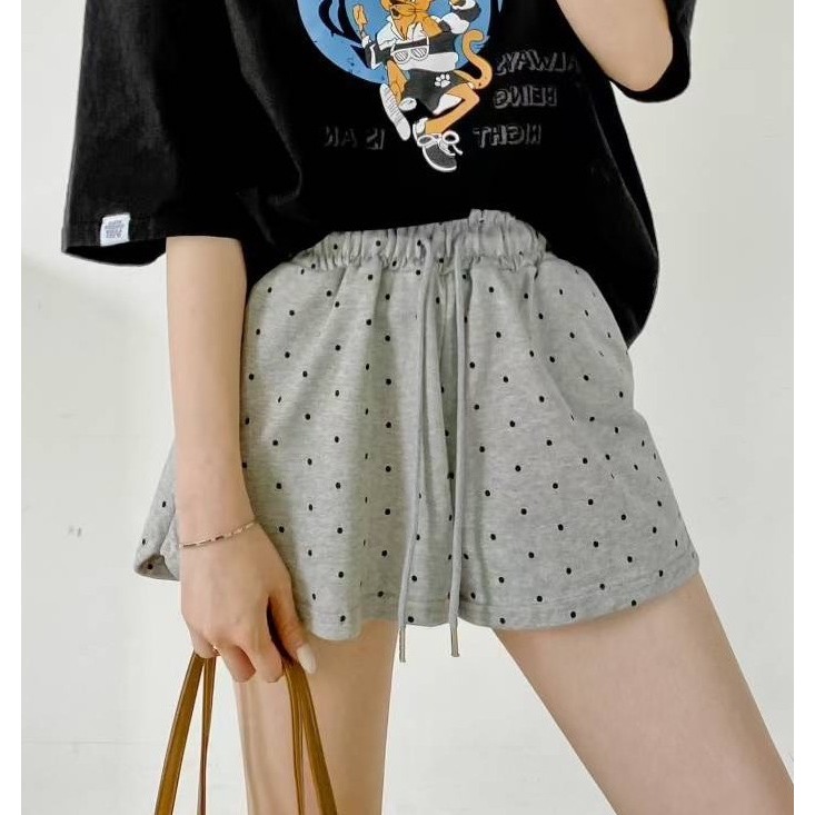 S.C優衣館 夏日必備 百搭 點點 真理褲 鬆緊褲頭 休閒短褲 熱褲 短褲 修飾腿型 顯腿長 女短褲 現貨 女裝-規格圖7