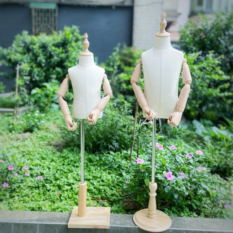 {手作家園｝全新兒童人台/麻豆/假人/陳列架/展示原木材質/人體模特兒全套含底座/幼童人臺/全身模特兒/站姿服飾模特兒-細節圖2