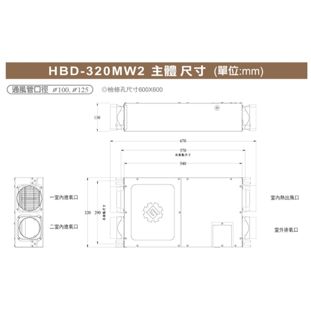 🔥 實體店面 樂奇 隱藏式 浴室暖風機 乾燥機 暖風機 通風扇 換氣扇 線控 電動逆止閥 HBD-320MW2-細節圖8