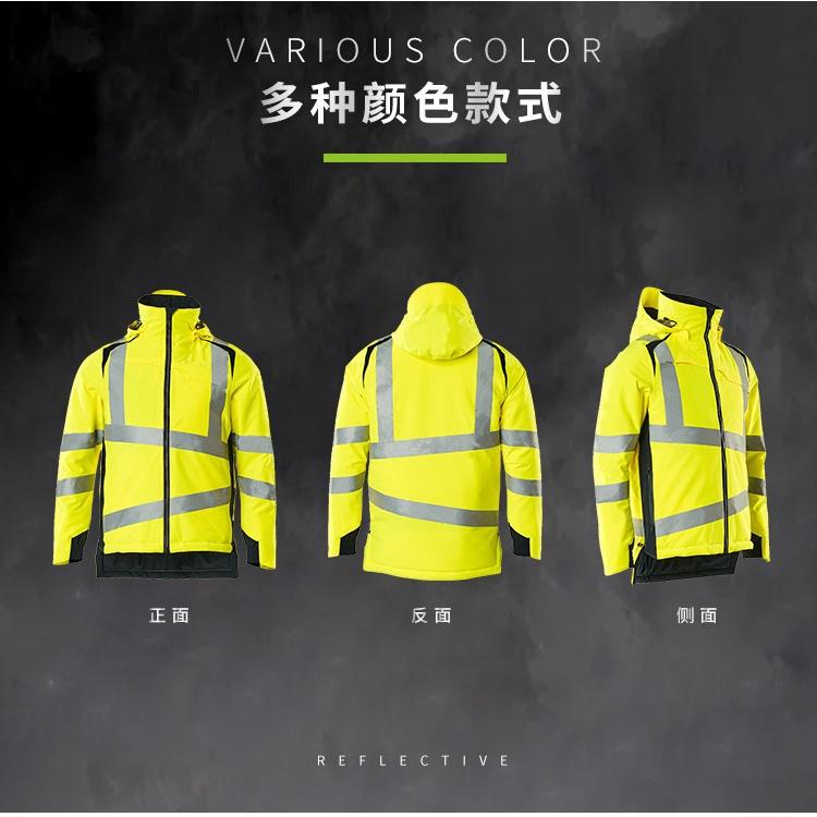 歐美秋冬季保暖防水耐磨風衣安全反光外套-細節圖2