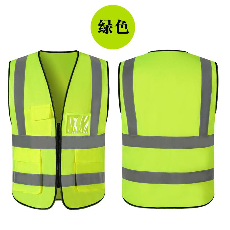 可印LOGO反光背心,工安必備反光背心安全反光馬甲熒光綠黃色背心施工建築路政環衛勞保夜間騎行服定製-細節圖3
