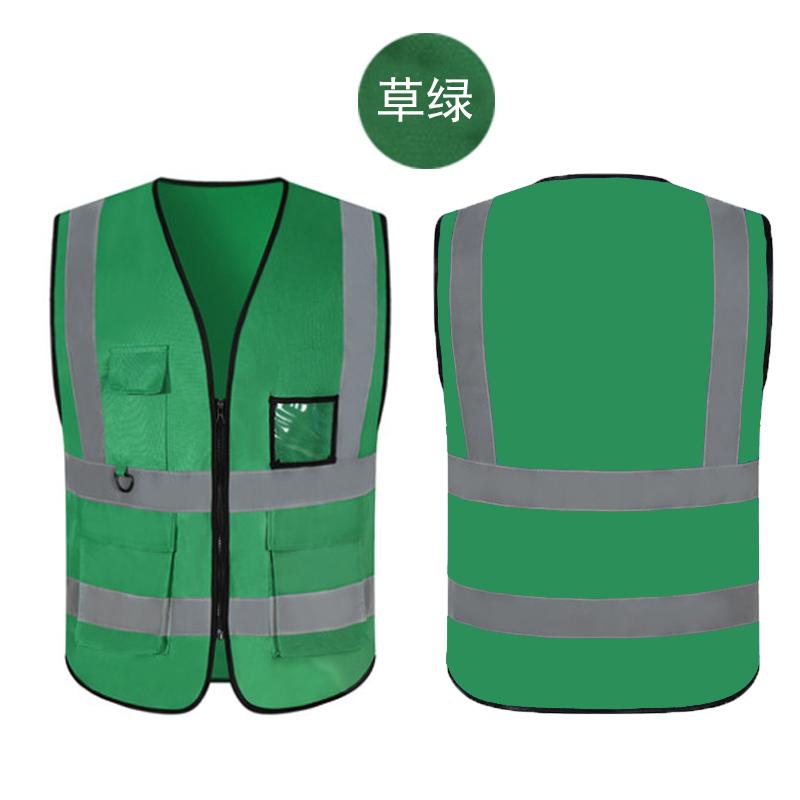 可印LOGO反光背心,工安必備反光背心安全反光馬甲熒光綠黃色背心施工建築路政環衛勞保夜間騎行服定製-細節圖7