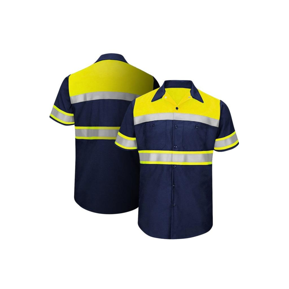 夏季透氣短袖反光網眼勞保工廠環衛工人工地建築工安全服圓領T恤POLO-細節圖5