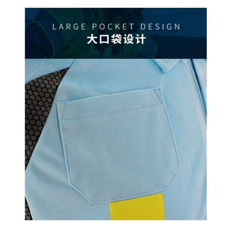 夏季外貿建築工地工程施工服工人環衛工人反光POLO衫上衣工作服-細節圖3