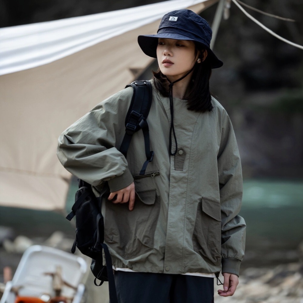 MUTTER｜日系 機能 戶外 多口袋 復古圓領 夾克 工裝外套-細節圖5