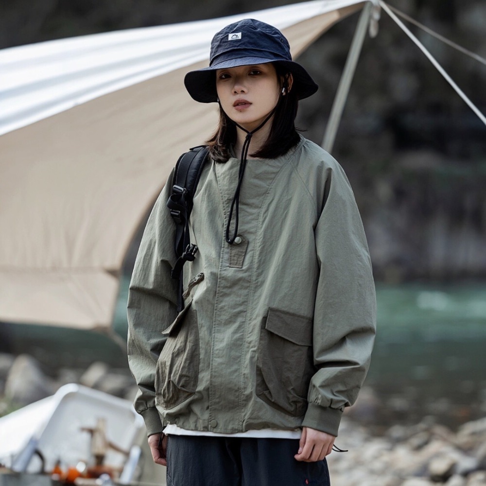 MUTTER｜日系 機能 戶外 多口袋 復古圓領 夾克 工裝外套-細節圖6