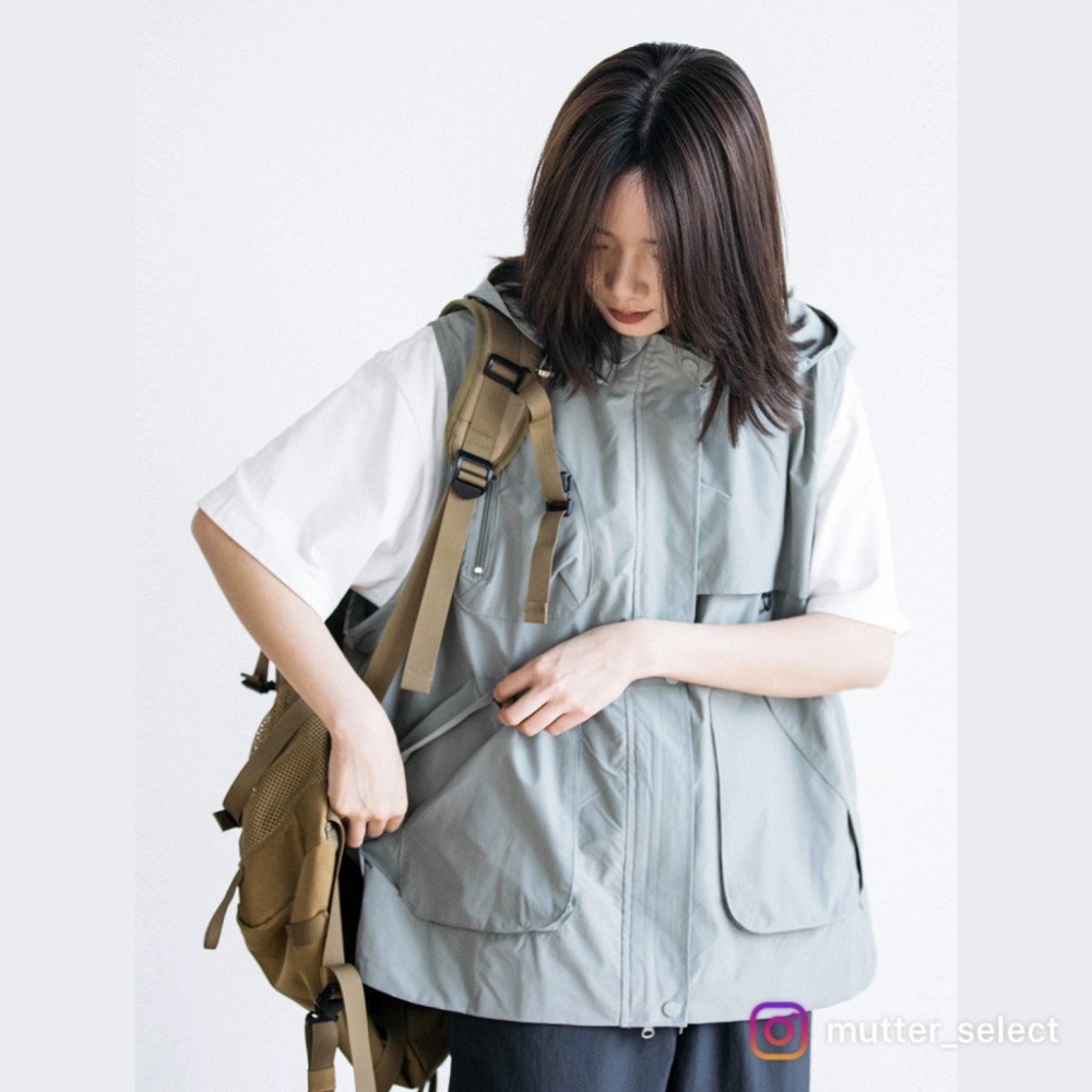 MUTTER｜日系 戶外 戰術機能背心 多口袋 工裝馬甲 連帽背心-細節圖3