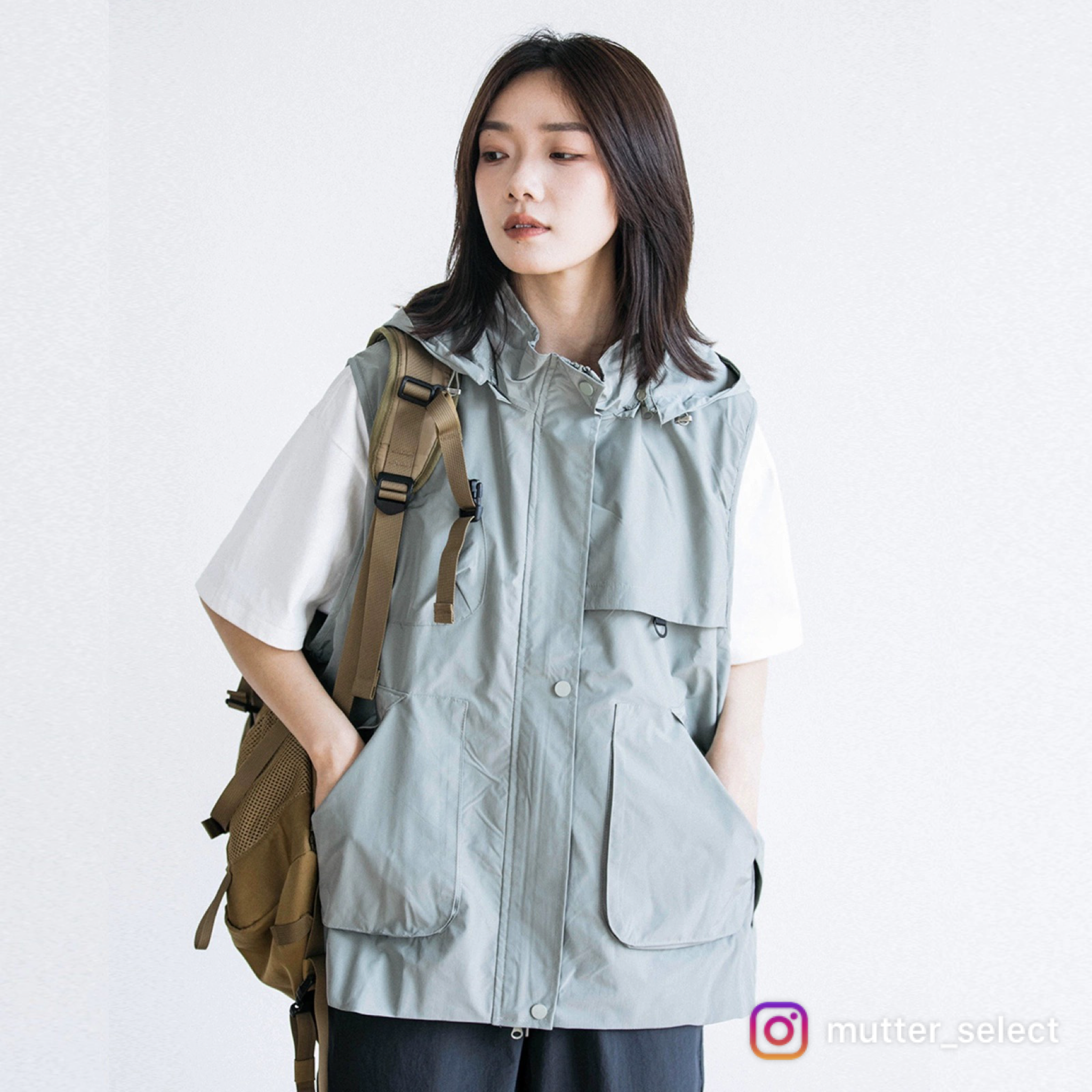 MUTTER｜日系 戶外 戰術機能背心 多口袋 工裝馬甲 連帽背心-細節圖4