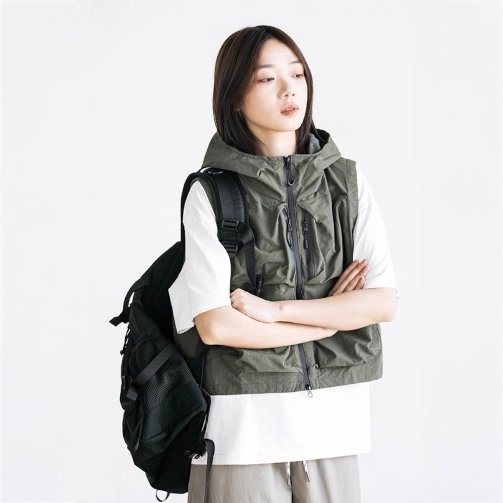 MUTTER｜山系 戶外 多口袋 防潑水 機能馬甲 工裝背心 工裝馬甲-細節圖2