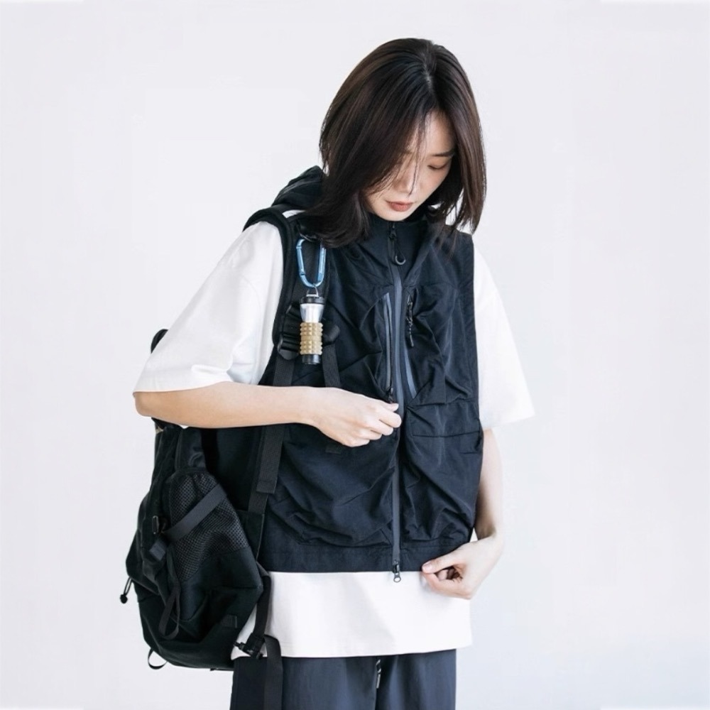 MUTTER｜山系 戶外 多口袋 防潑水 機能馬甲 工裝背心 工裝馬甲-細節圖4