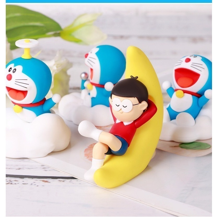 【喵喵屋|24H出貨】哆啦A夢 夜遊星空系列 療癒 公仔 玩具 小叮噹 蛋糕 擺飾 盲盒 禮物 學生 飛翔 唱歌 仰望-細節圖8