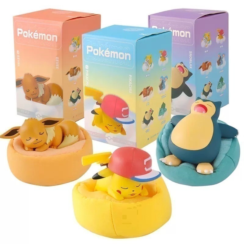 【喵喵屋|711同款】寶可夢 睡眠 盲盒 皮卡丘 妙蛙種子 卡比獸 伊布 樹袋尾熊 基拉祈 神奇寶貝 公仔 睡姿擺件-細節圖6