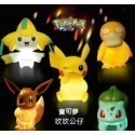 正版 寶可夢 Pokemon 吹吹發光公仔 皮卡丘 公仔 擺件 可達鴨 伊布 妙蛙種子 小夜燈  吹吹燈 禮物蛋糕-規格圖11