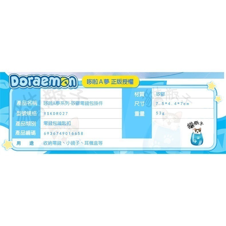 【喵喵屋|24H出貨】哆啦A夢 零錢包 掛件 吊飾 小叮噹 錢包 背包 公仔 生日 鑰匙圈 硬幣包 收納包-細節圖8