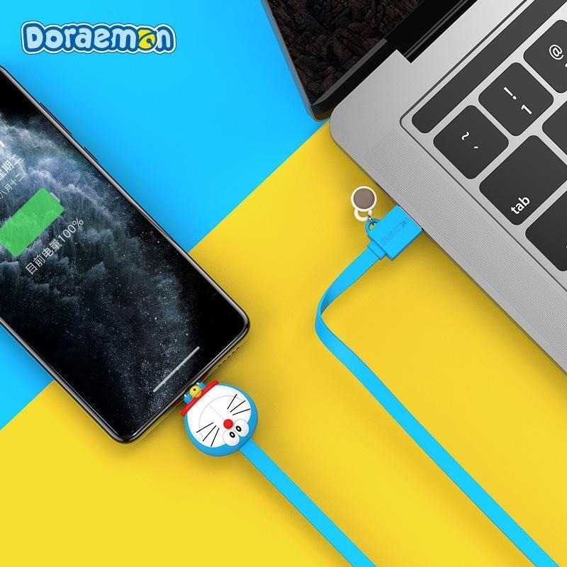 【喵喵屋|24H出貨】哆啦A夢 快充數據線 哆啦美 小叮噹 usb 車用 tpc 充電線 傳輸線 轉Lightning-細節圖2