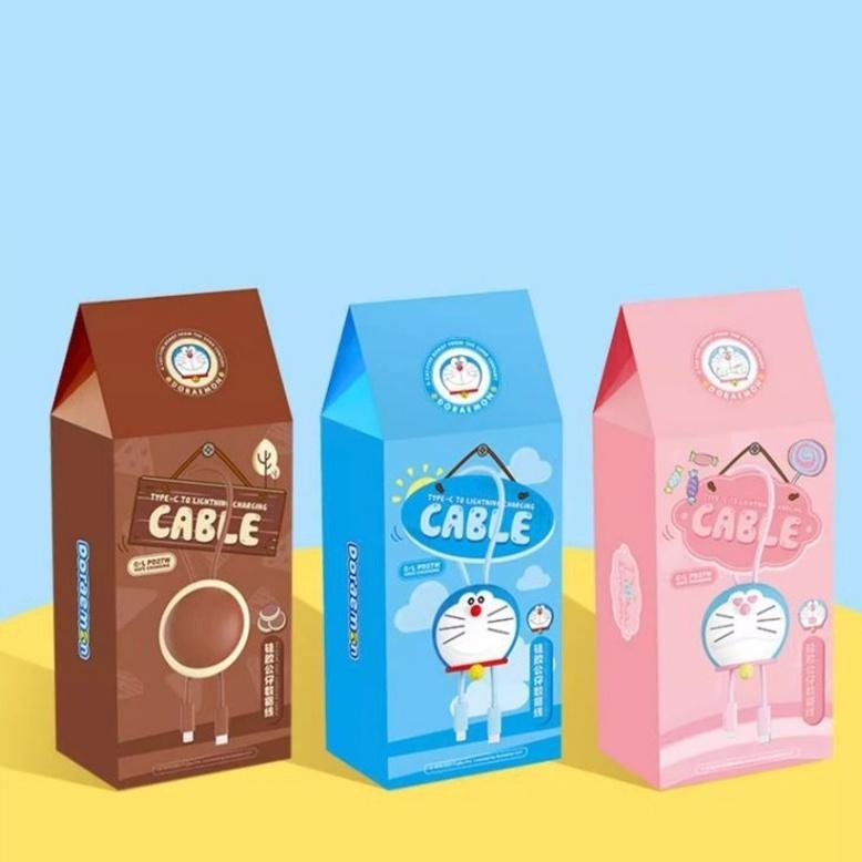 【喵喵屋|24H出貨】哆啦A夢 公仔充電線 快充100W Typec轉Typec 數據線 卡通 快充線 送禮 生日-細節圖8