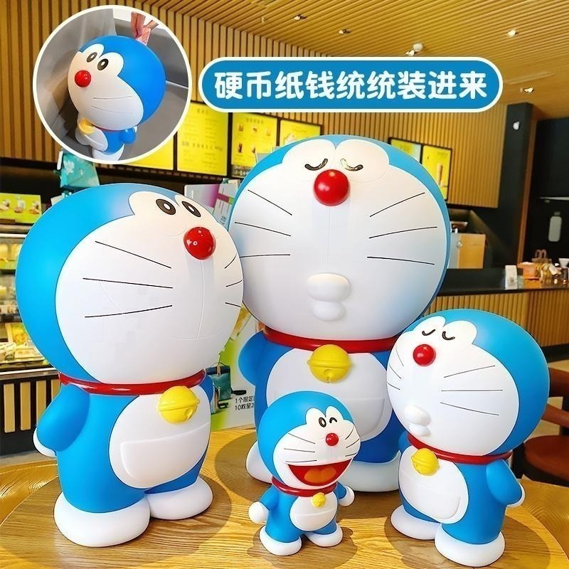 【喵喵屋|24H出貨+送哆啦鑰匙圈】全系列 財神 招財貓 銅鑼燒 存錢罐 撲滿 存錢筒 哆啦A夢 小叮噹 大容量 公仔-細節圖3