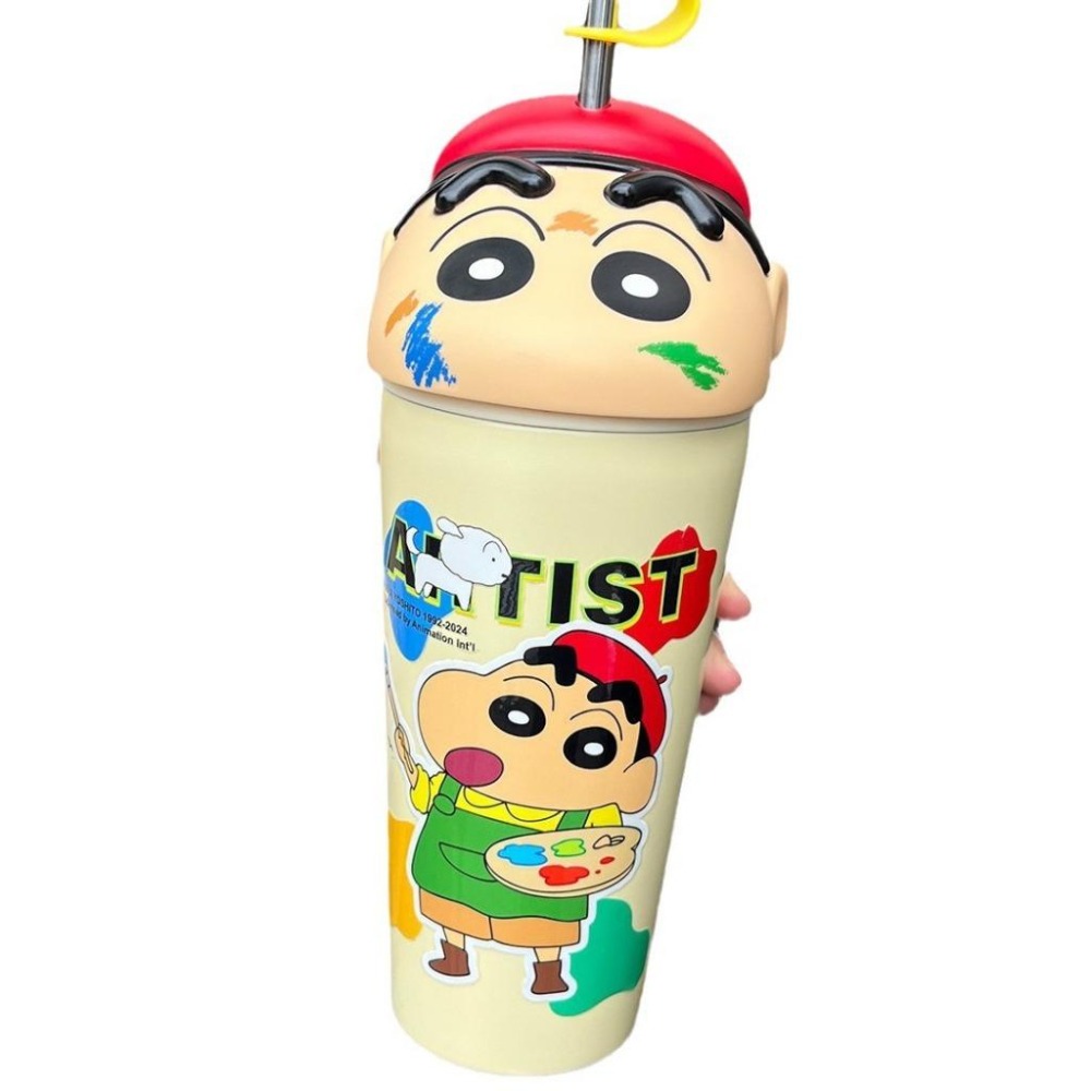 正版 蠟筆小新 大頭冰霸保溫杯 保冷杯 冰霸杯 冷冷杯 不鏽鋼 隨身杯 隨行杯 環保杯 水壺 可愛 杯子-細節圖2
