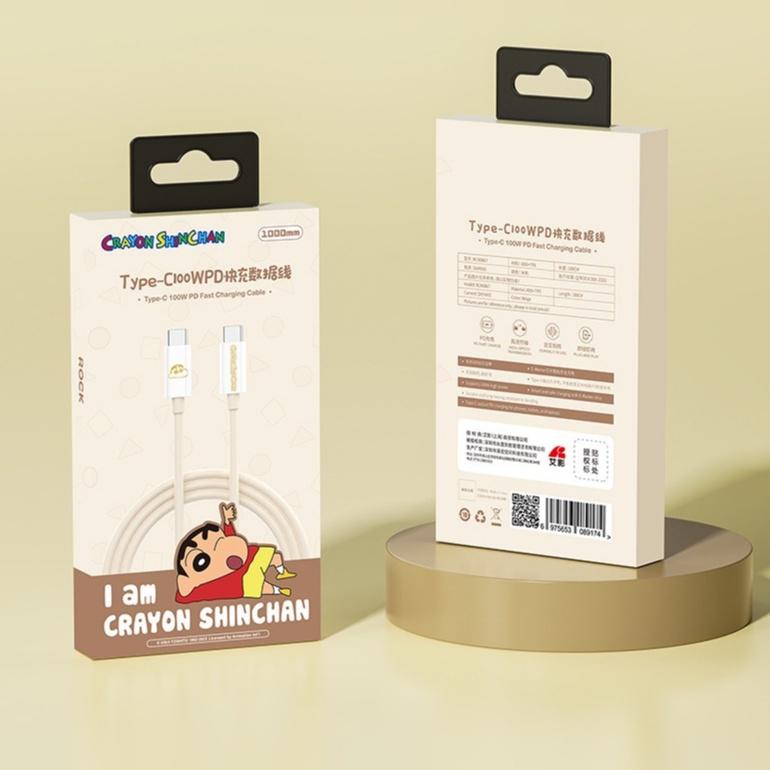 正版 蠟筆小新 快充線 PD 100W 快充 數據線 手機 平板 type-c 轉 Lightning 充電線-細節圖6