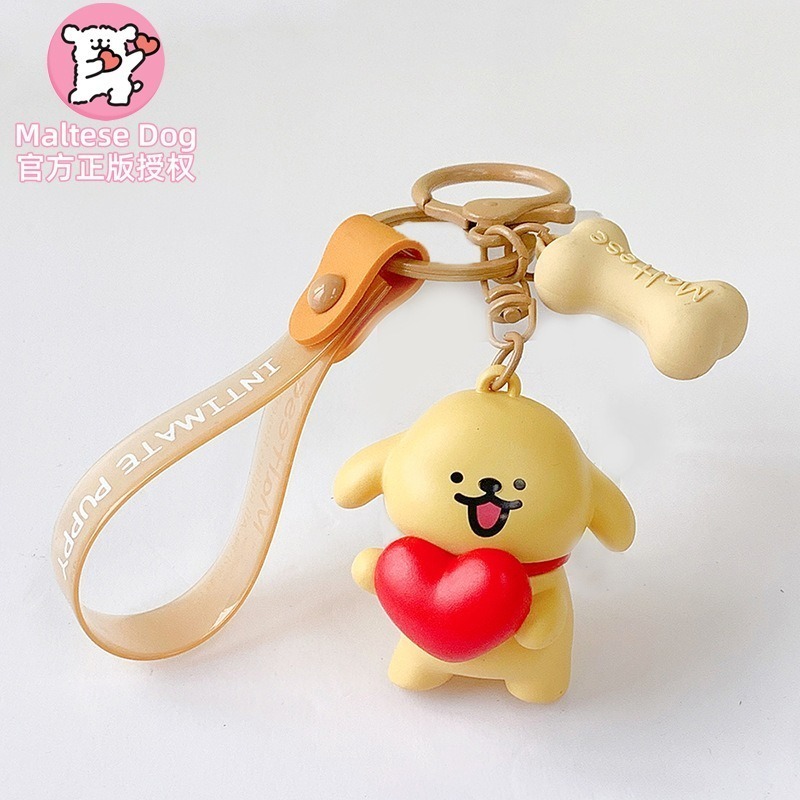 【喵喵屋|24H出貨】線條小狗 全系列 公仔 鑰匙圈 翻頁動畫機 送你小心心 翻轉 掛飾 鑰匙扣 線條狗 可愛小狗-規格圖9