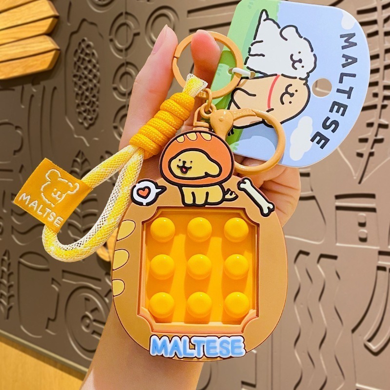 【喵喵屋|24H出貨】線條小狗 全系列 公仔 鑰匙圈 翻頁動畫機 送你小心心 翻轉 掛飾 鑰匙扣 線條狗 可愛小狗-規格圖9