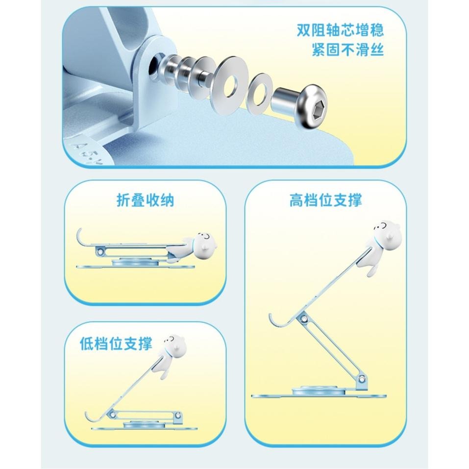 【喵喵屋|24H出貨】蠟筆小新 小白手機支架 金屬支架 平板 追劇 直播 手機支架 折疊支架 手機 懶人支架-細節圖6