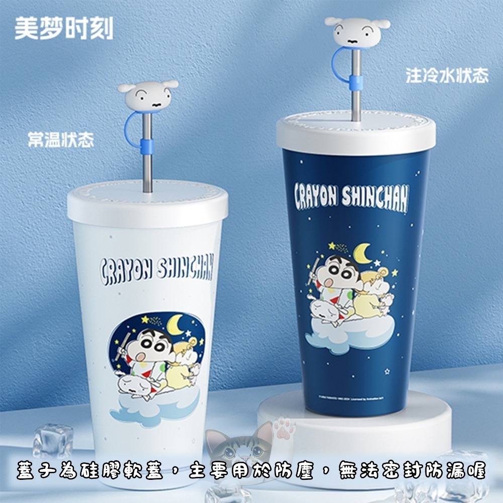 【喵喵屋|24H出貨】蠟筆小新 冷冷杯 溫變 變色水杯 奶茶杯 環保杯 隨行杯 冰霸杯 吸管杯 動感新生活 睡衣小新-規格圖10