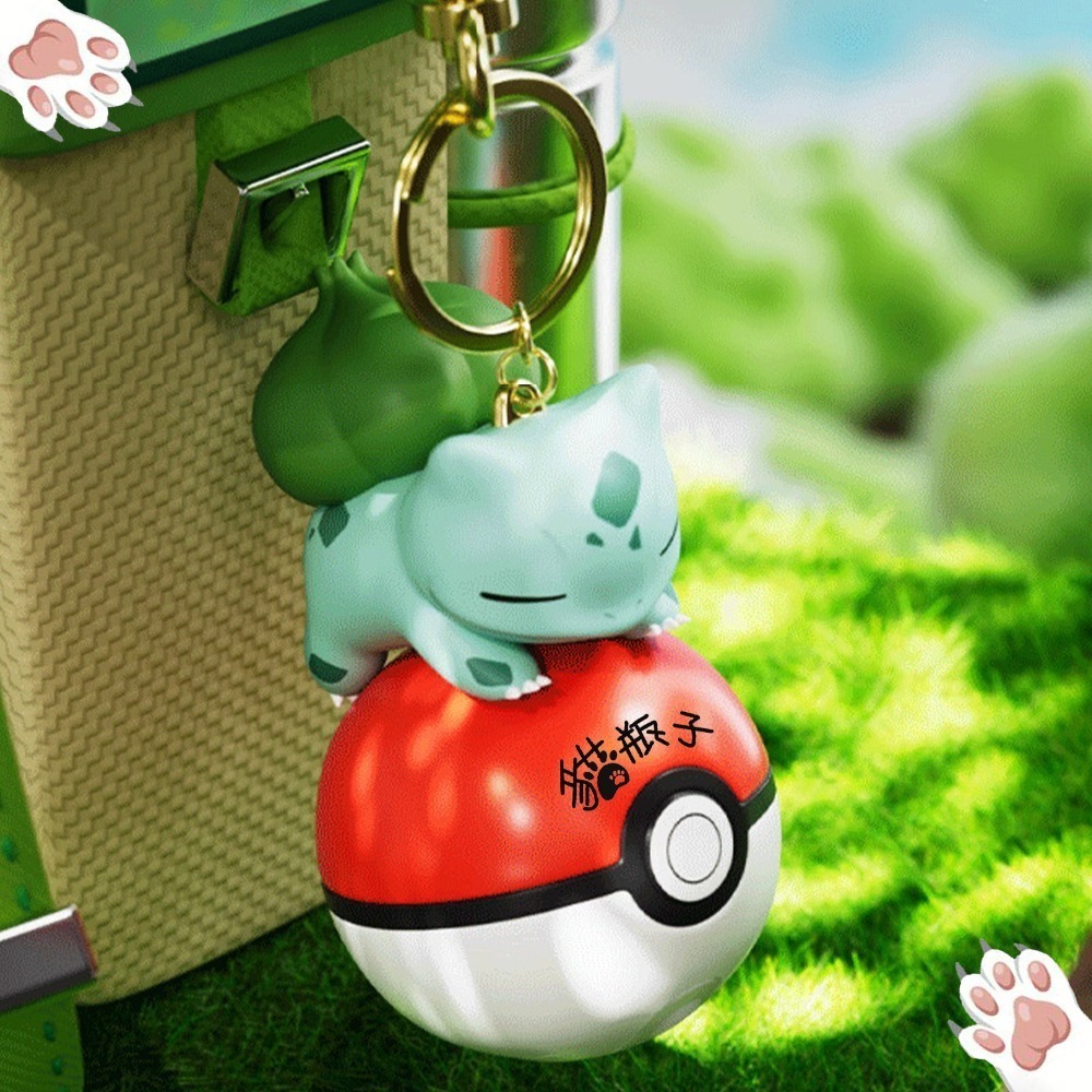 24H出貨)寶可夢 正版 睡眠寶貝球 發光掛件 睡眠寶可夢 掛件 精靈球 掛飾 皮卡丘 可達鴨 妙蛙種子 背包飾品-規格圖11