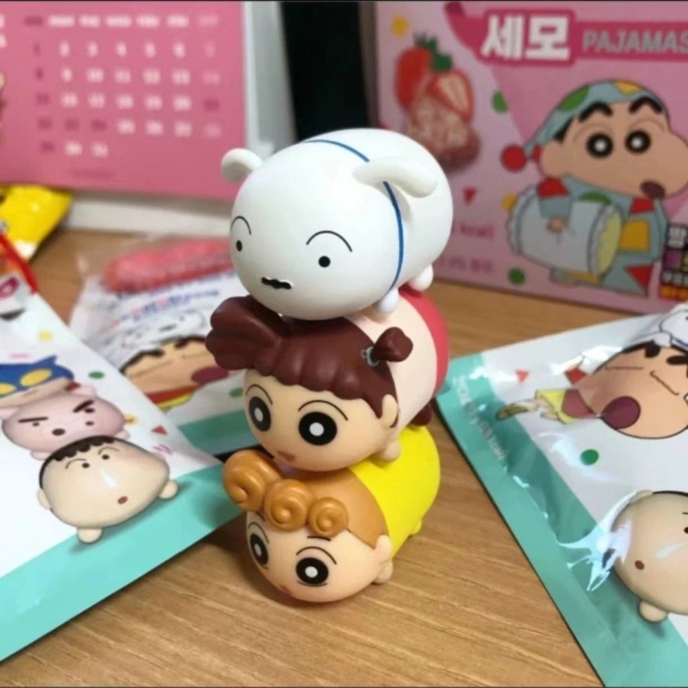 【喵喵屋|24H出貨】韓國進口 蠟筆小新 疊疊樂公仔 盲抽 動漫周邊 裝飾擺件 盲盒 盲袋 小新 小白 動感超人-細節圖5