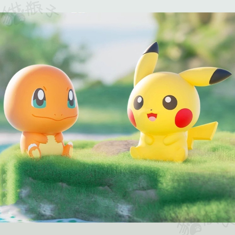 24H出貨)寶可夢 玩樂主義 小小奇遇系列 盲盒 公仔 精靈球 擺件 擺飾 皮卡丘 伊布 可達鴨 小火龍 妙蛙種子-細節圖3